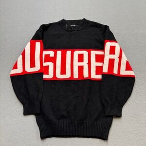 Cache Cache Graphic Sweater Women's Medium Black Red SURE Bold Graphic Pullover
